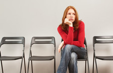 Woman in waiting room