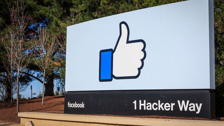 Facebook headquarters entrance sign