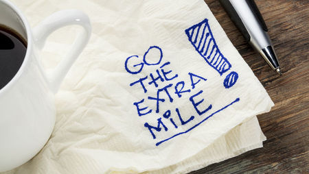 Motivational napkin reminding you to take some initiative at work 