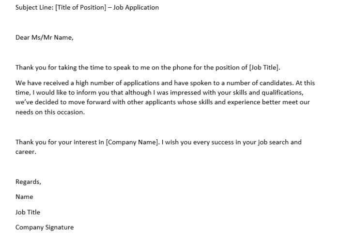 Sample Candidate Rejection Letter from cdn0.careeraddict.com