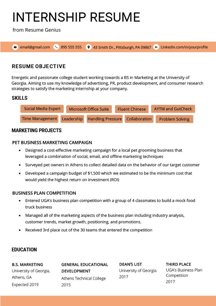 excellent cv template