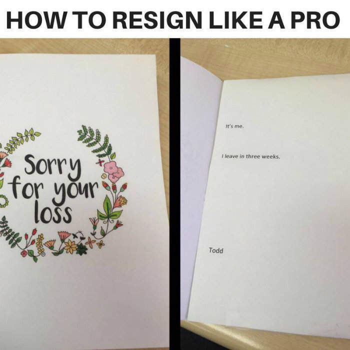 35 Hilariously Funny Resignation Letters