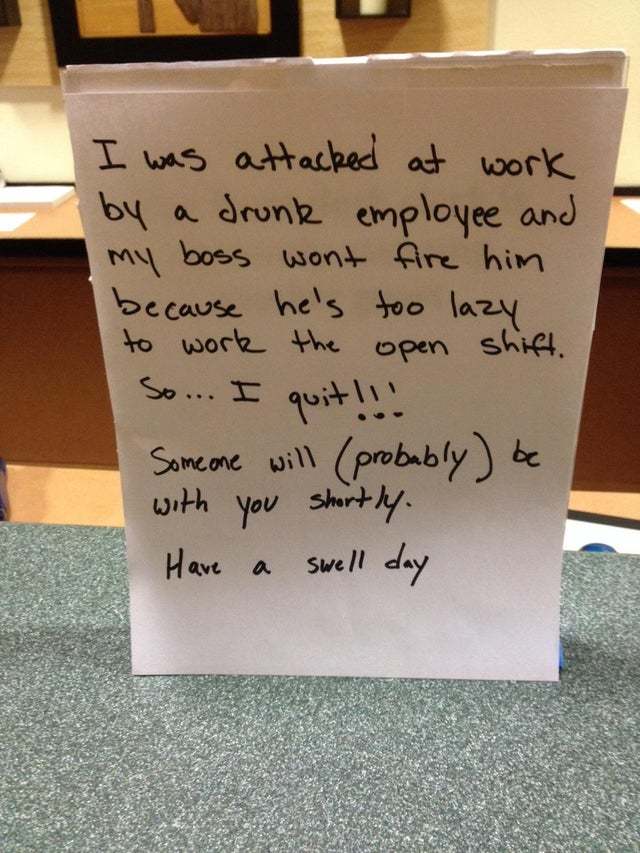 25 Ridiculously Funny Resignation Letters