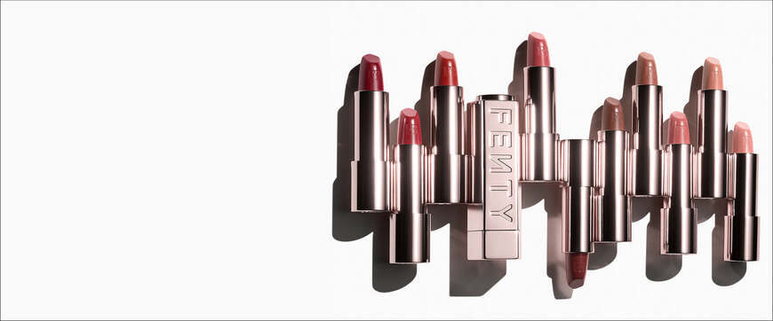 Fenty Beauty lipsticks brand personality inspirational promo example