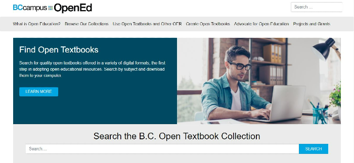 OpenEd website where you can download textbooks online.
