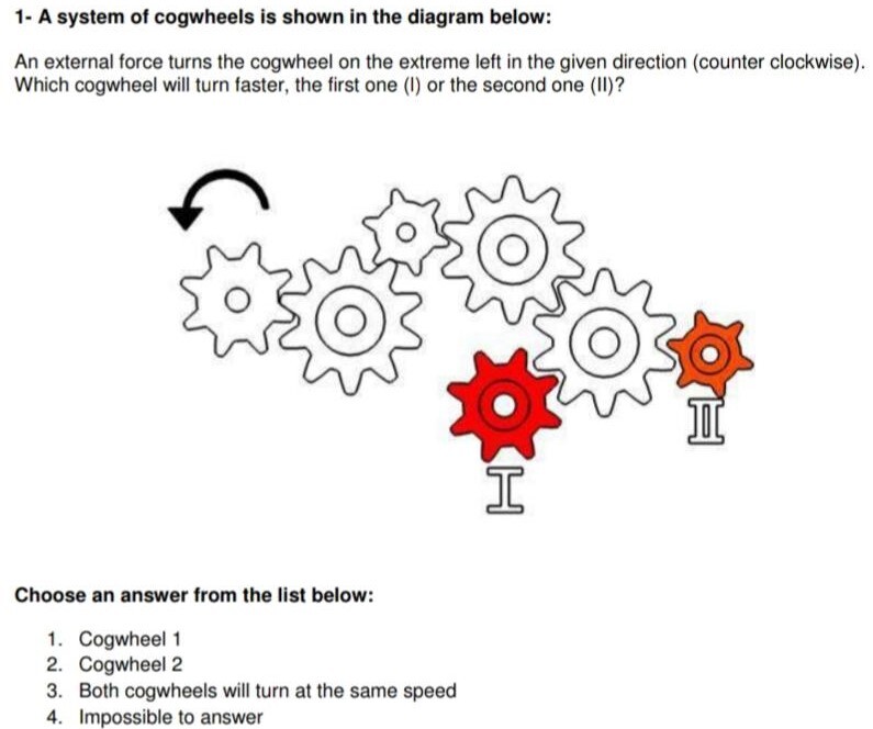 Mechanical Reasoning Test Sample Question