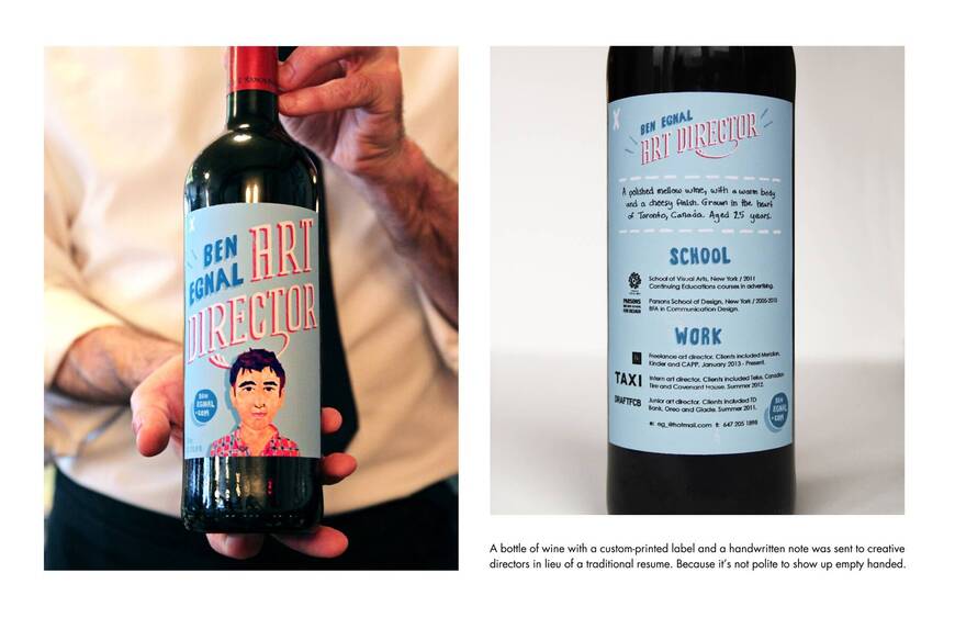 Wine bottle résumé