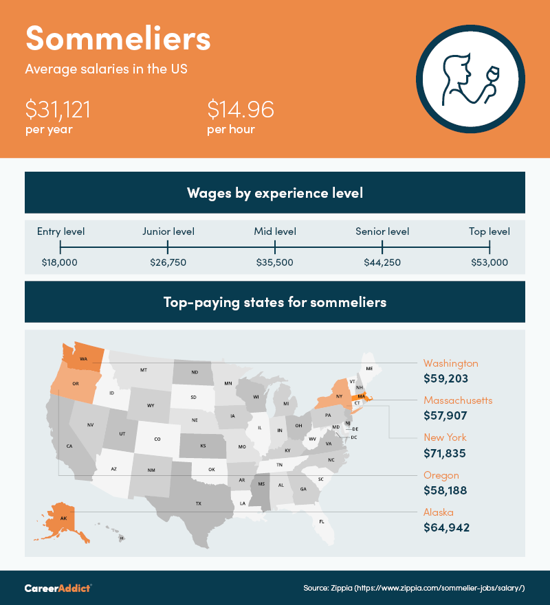 Sommelier salary infographic