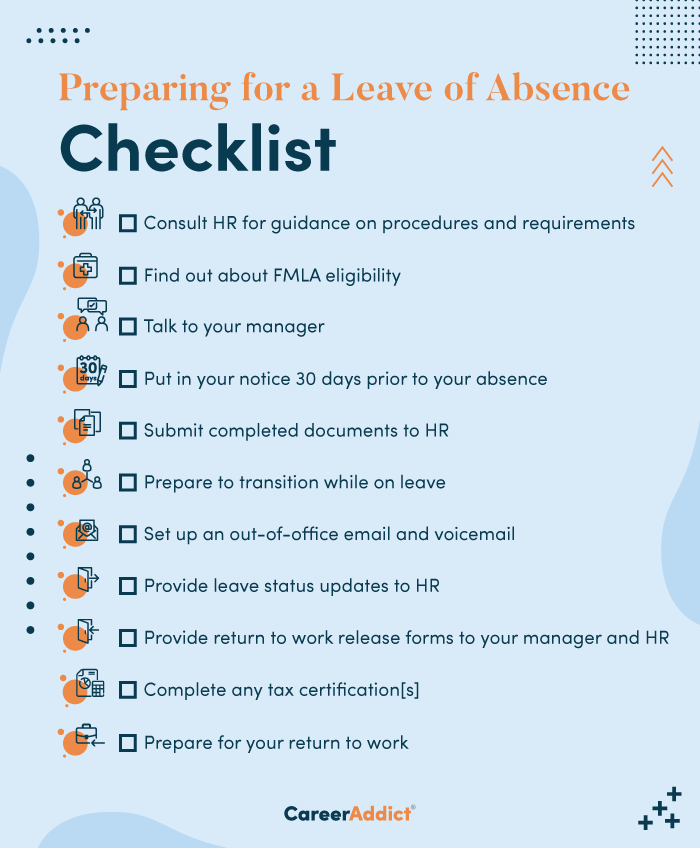 Checklist of things you need to do before sending your absence request letter