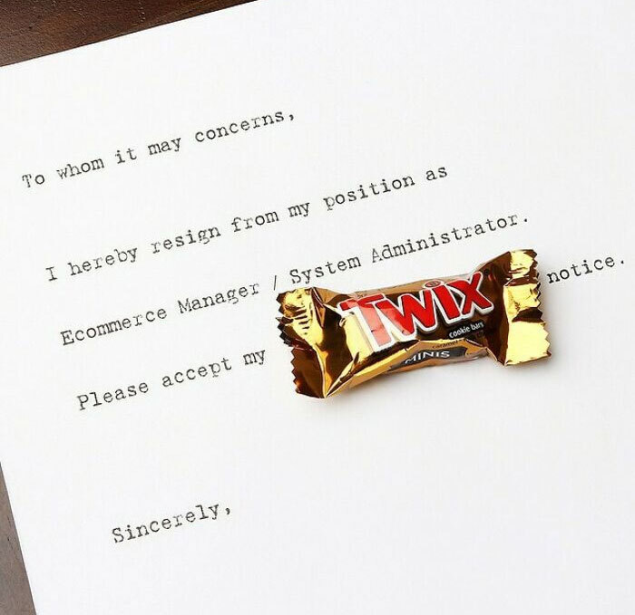 Funny resignation - 