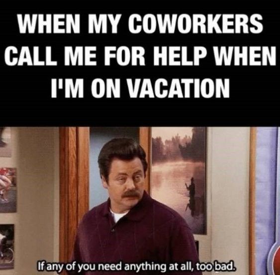 Calling for help on vacation meme