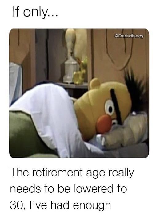 Retirement age meme