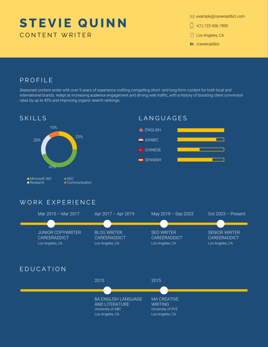 Infographic Resume Example