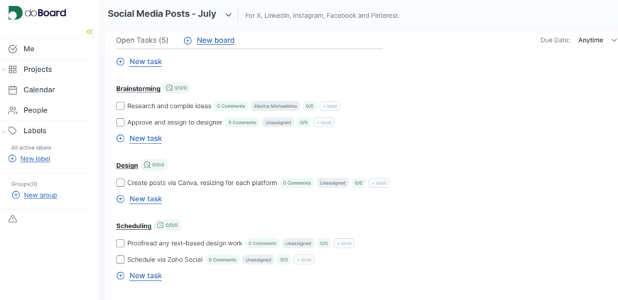 doBoard screenshot