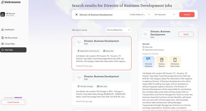 kickresume job board
