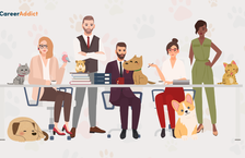 office workers with pets