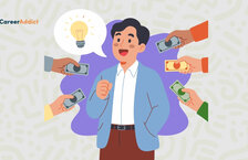 man receiving money