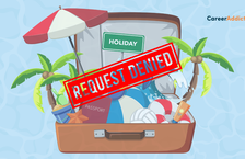 holiday bag with rejected stamp