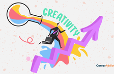 bottle of creativity pouring on a professional climbing